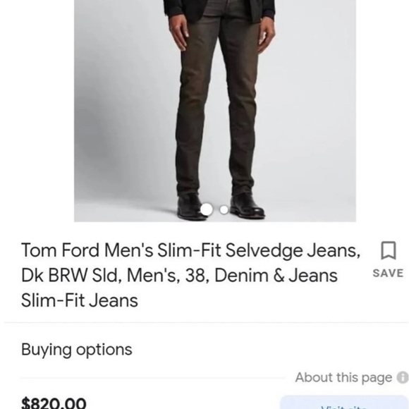 Tom ford slim fit selvedge jeans